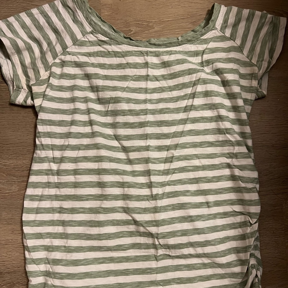 Motherhood Maternity Green and White T-Shirt